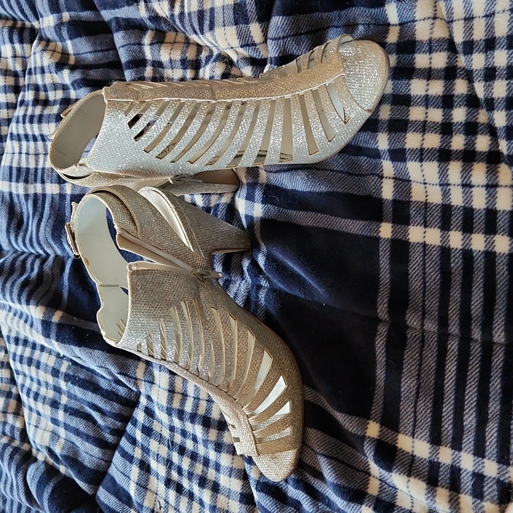 Shaky Silver High Heels